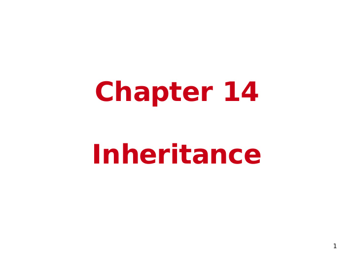 chapter 14 inheritance