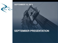 september presentation corporate overview it s been a