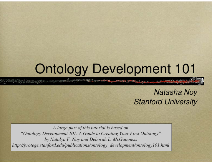 ontology development 101