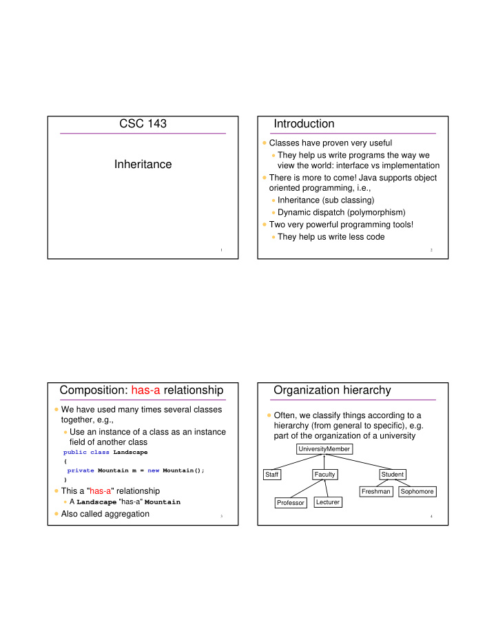 csc 143 introduction