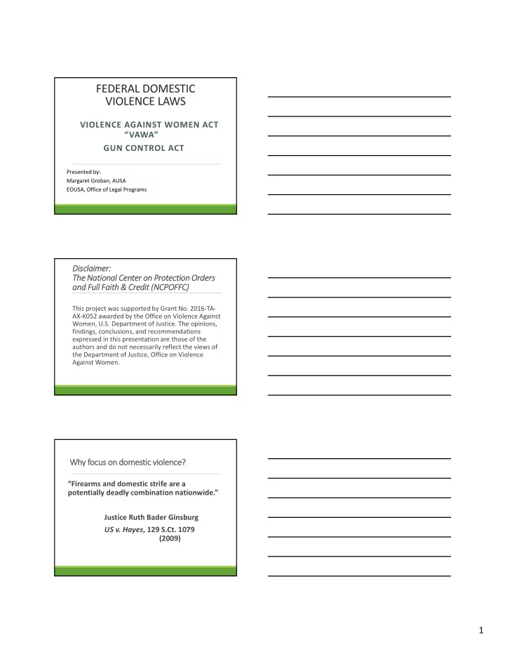 federal domestic violence laws