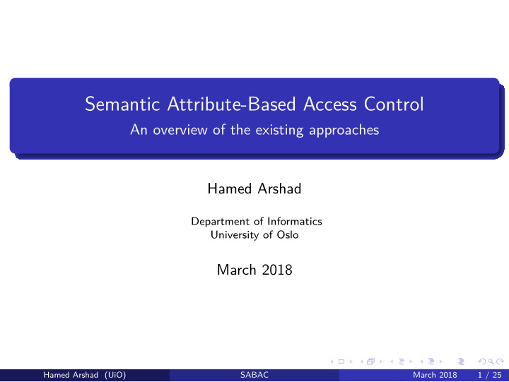 semantic attribute based access control