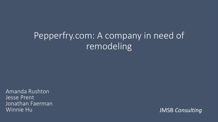 pepperfry com a company in need of remodeling
