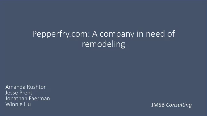pepperfry com a company in need of remodeling