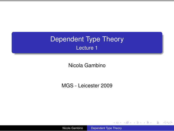 dependent type theory