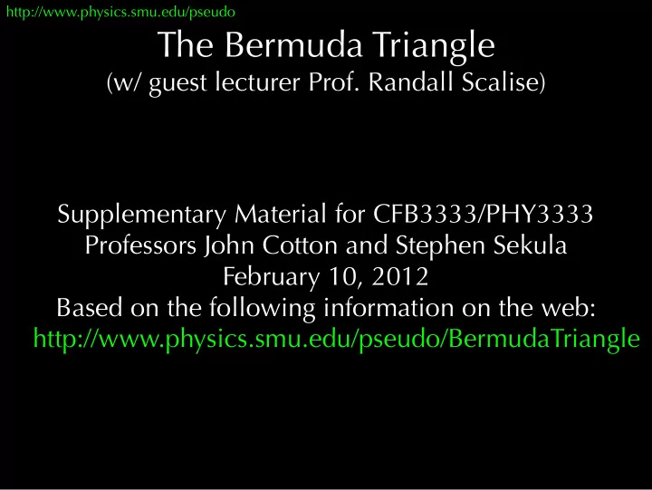 the bermuda triangle