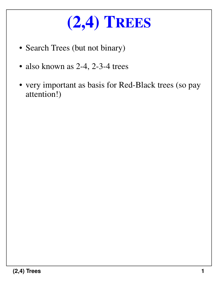multi way search trees