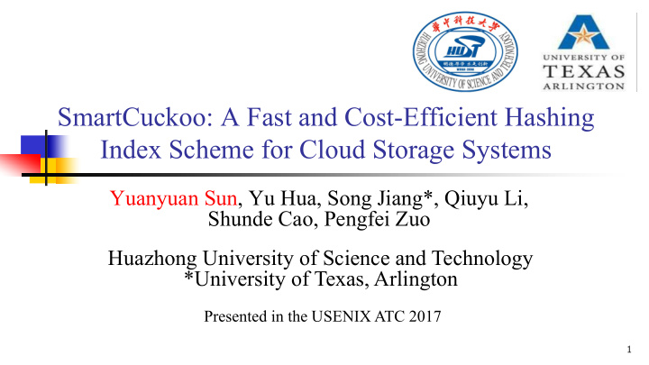 smartcuckoo a fast and cost efficient hashing index