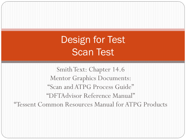 design for test scan test