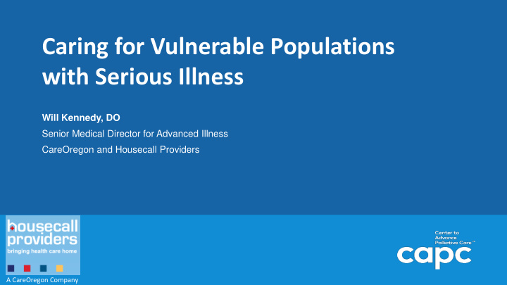 caring for vulnerable populations