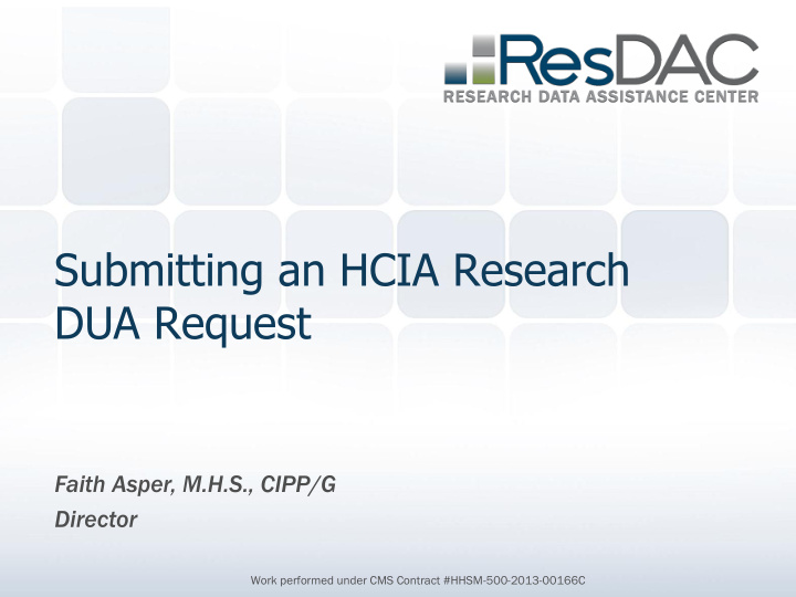 submitting an hcia research