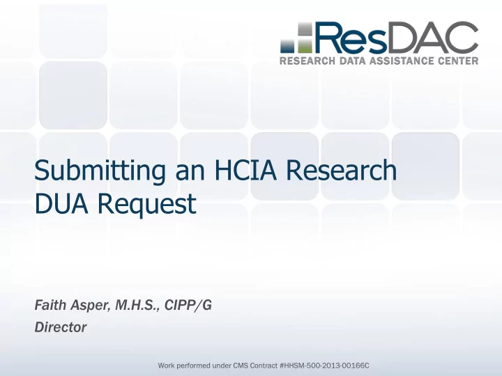 submitting an hcia research