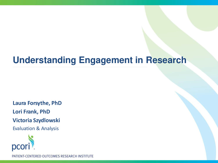 understanding engagement in research