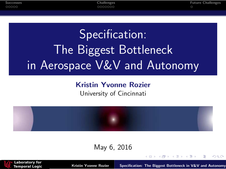 specification the biggest bottleneck in aerospace v v and