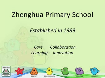 Zhenghua Primary School  Established in 1989  Care       Collaboration  Learning     Innovation