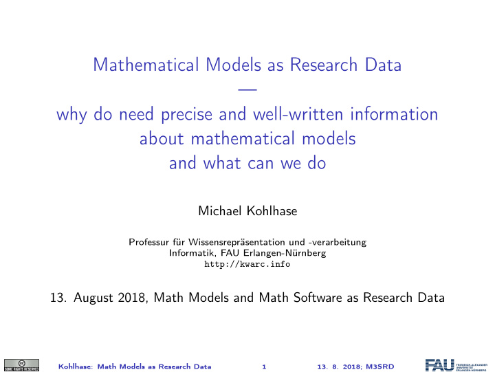 mathematical models as research data why do need precise
