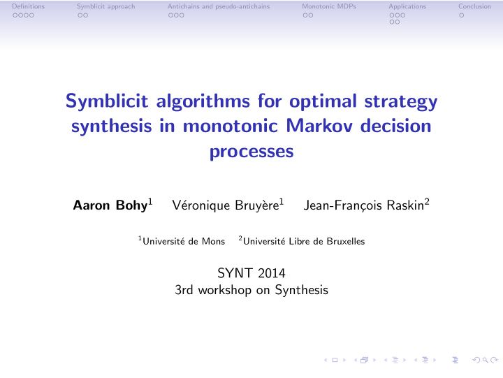 symblicit algorithms for optimal strategy synthesis in