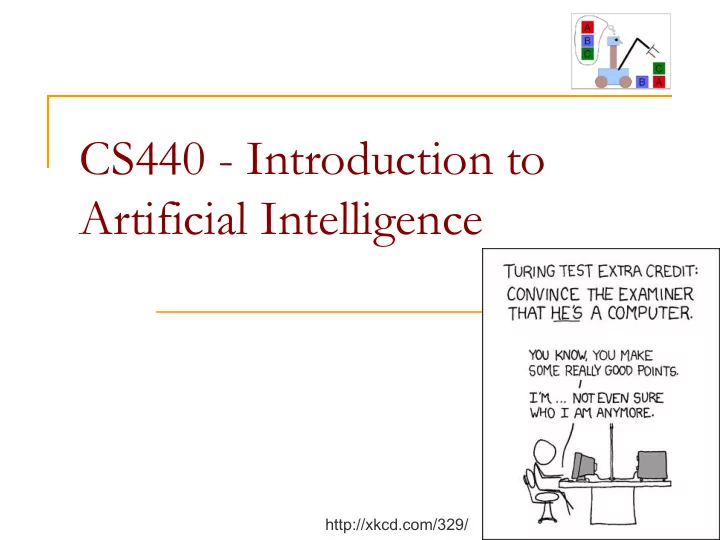 cs440 introduction to artificial intelligence