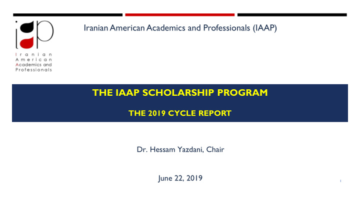 the iaap scholarship program