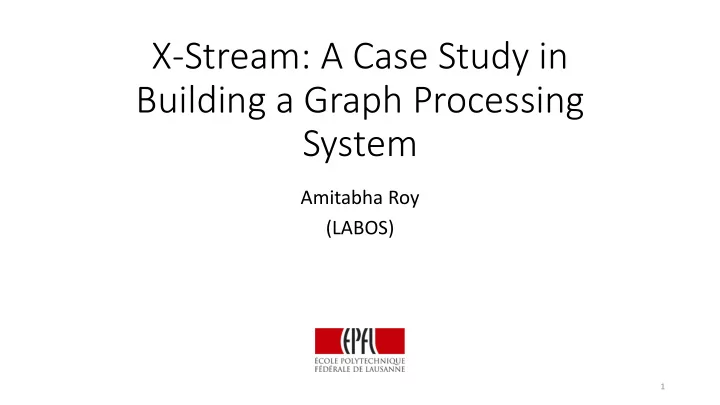 building a graph processing