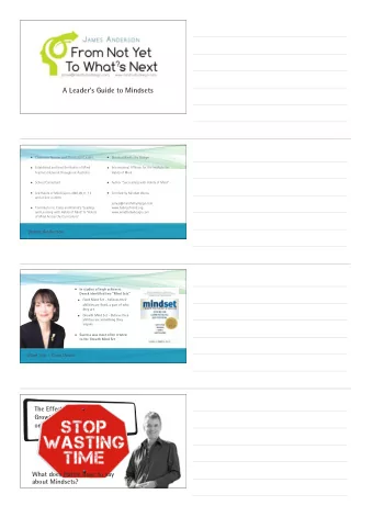 A Leaders Guide to Mindsets  Classroom Teacher and Curriculum Leader  Director Mindful by