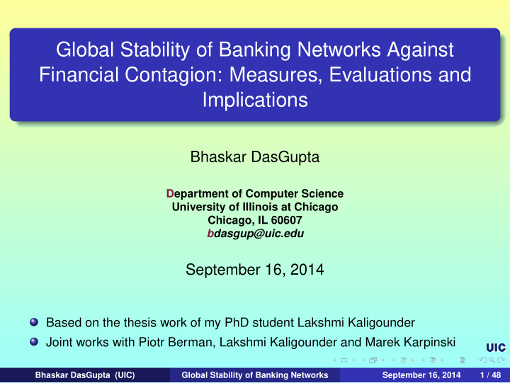global stability of banking networks against financial