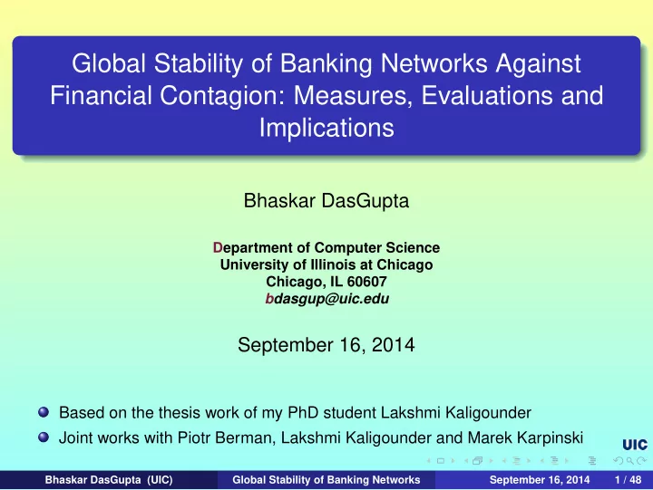 global stability of banking networks against financial