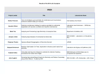 IRSDI  Project Leader  Title  Laboratories Name  Calcul de stratgies quasi-optimales de