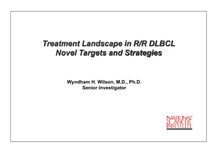 treatment landscape in r r dlbcl
