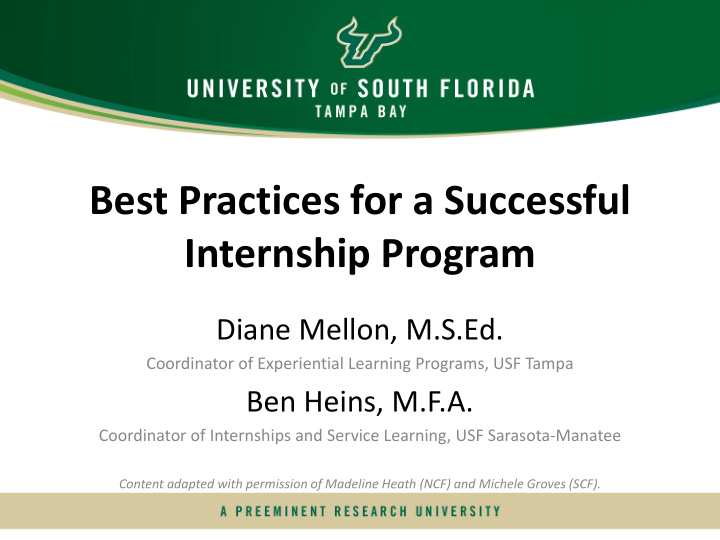 best practices for a successful internship program