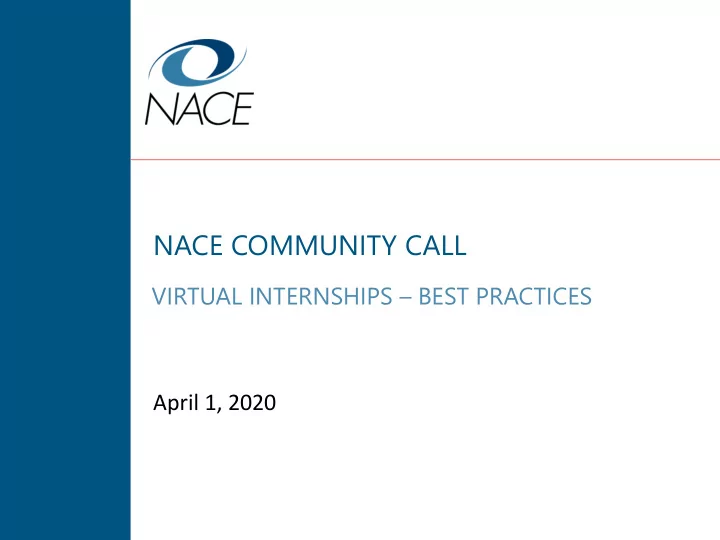 nace community call