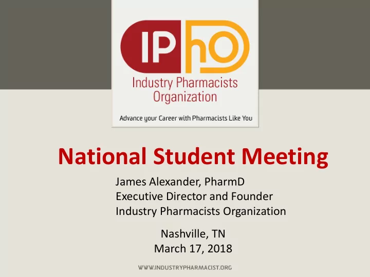 national student meeting