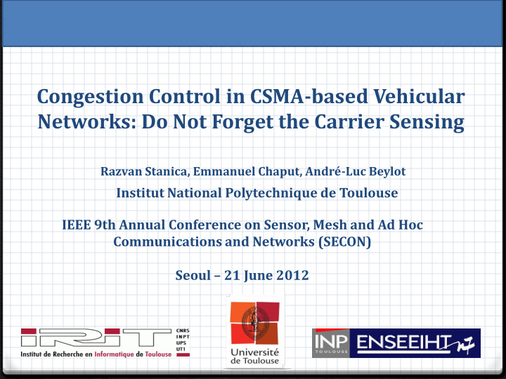 congestion control in csma based vehicular networks do