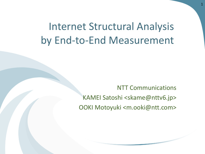 internet structural analysis