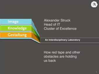 Image  Head of IT  Knowledge  Cluster of Excellence  Gestaltung  An Interdisciplinary Laboratory