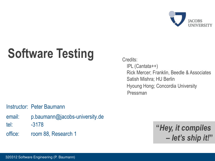 software testing