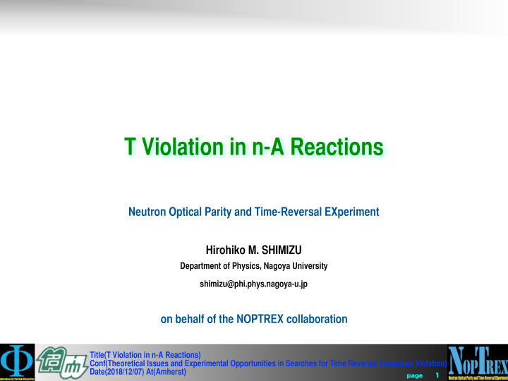 t violation in n a reactions