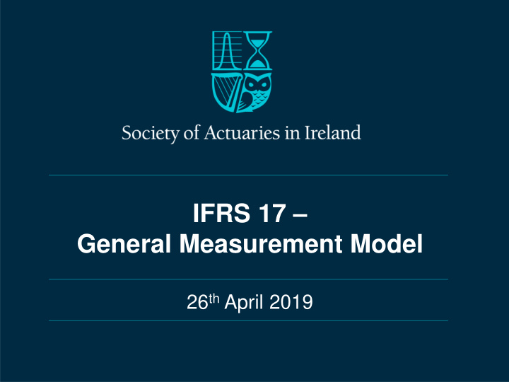 ifrs 17 general measurement model