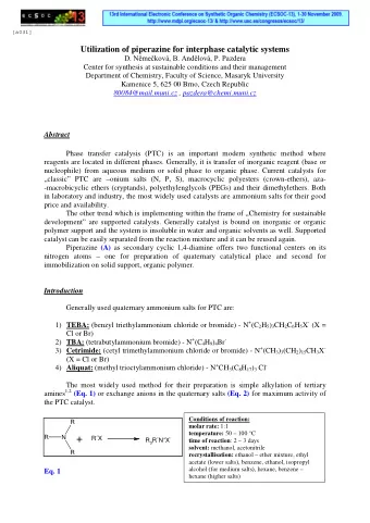 +  R  N  RX R 3 RN + X - time of reaction : 2  3 days solvent: methanol, acetonitrile  R