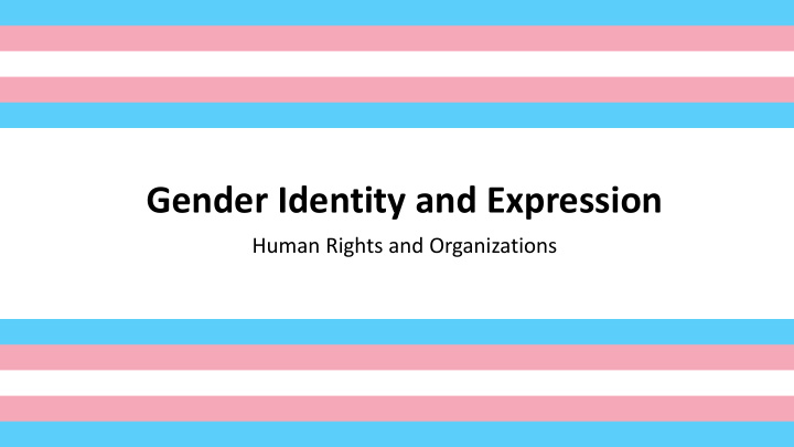 gender identity and expression