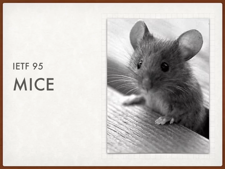 mice sri performance is bad