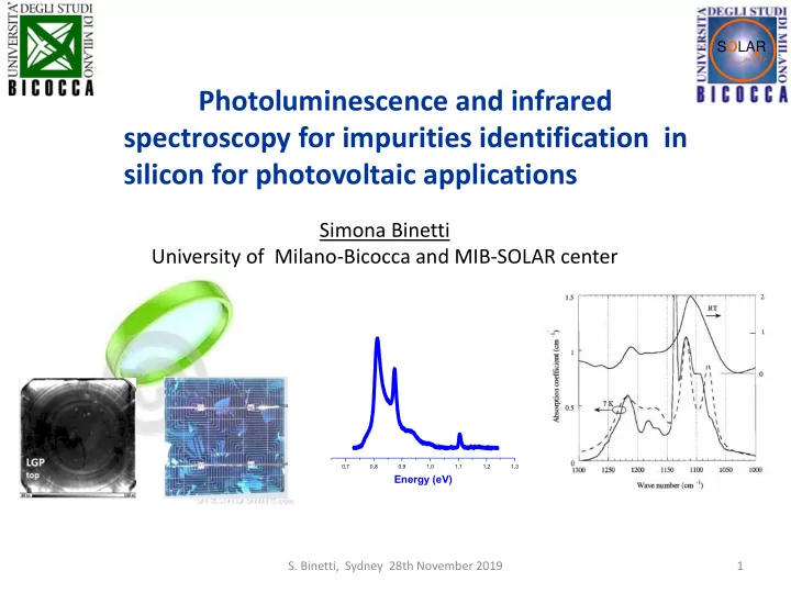 photoluminescence and infrared