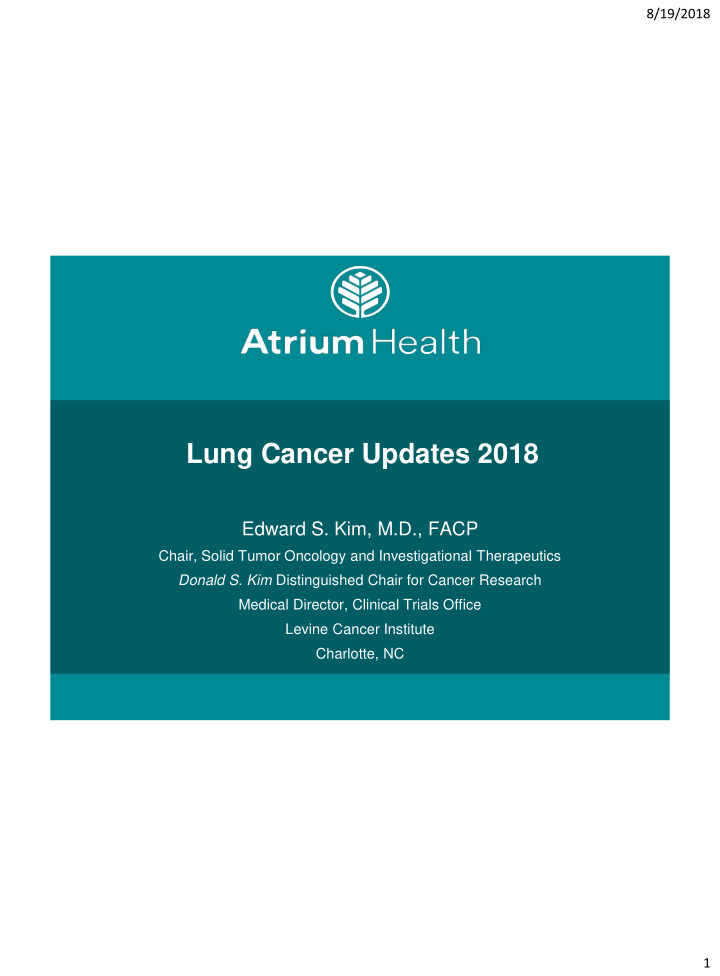 lung cancer updates 2018