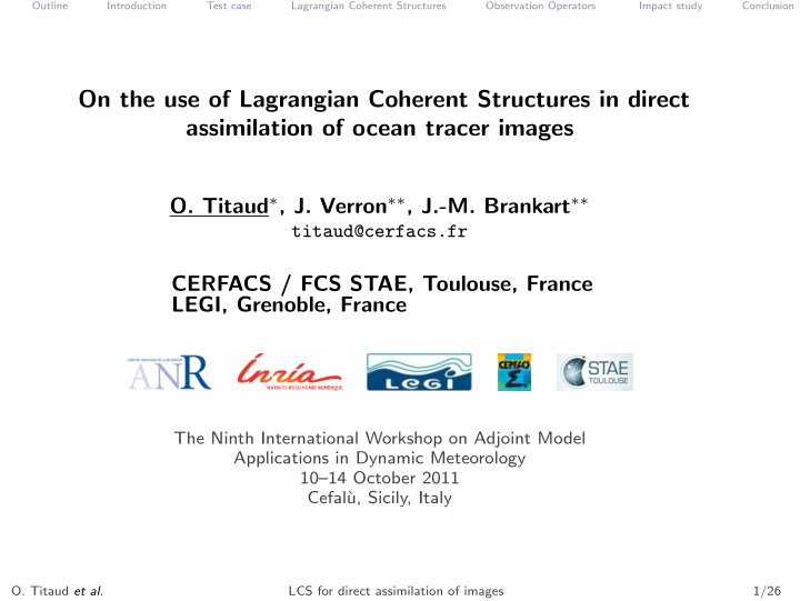 on the use of lagrangian coherent structures in direct