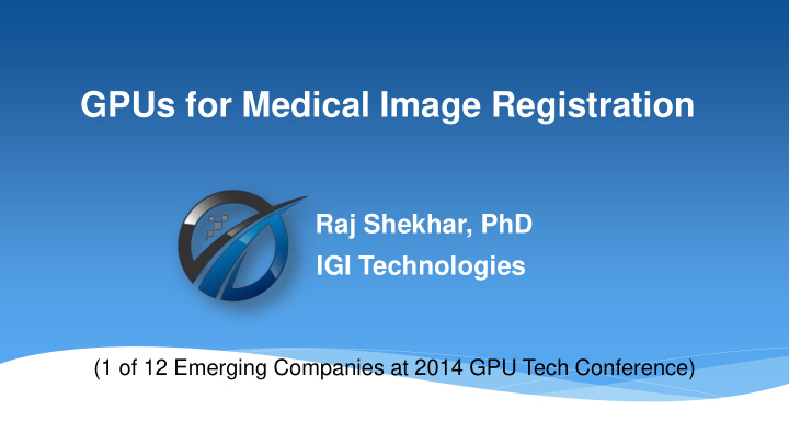 gpus for medical image registration