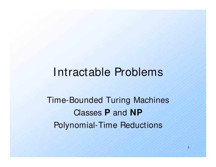 intractable problems