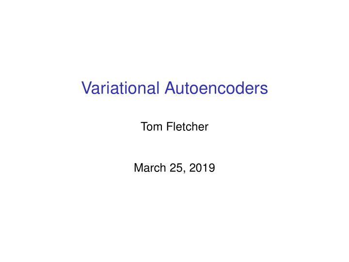 variational autoencoders