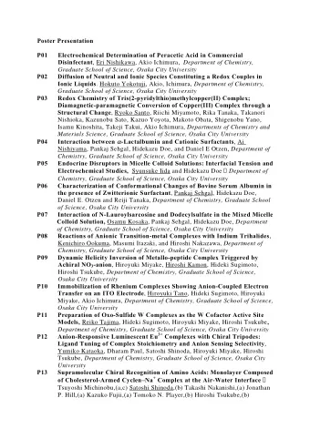 Poster Presentation P01 Electrochemical Determination of Peracetic Acid in Commercial Disinfectant