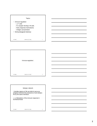 1  Regulatory T cells   The immune system has to:   Protect the host from pathogens