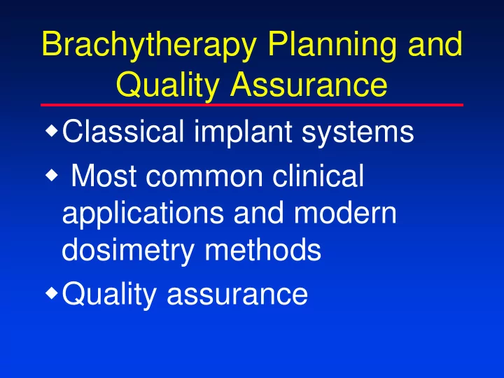 quality assurance